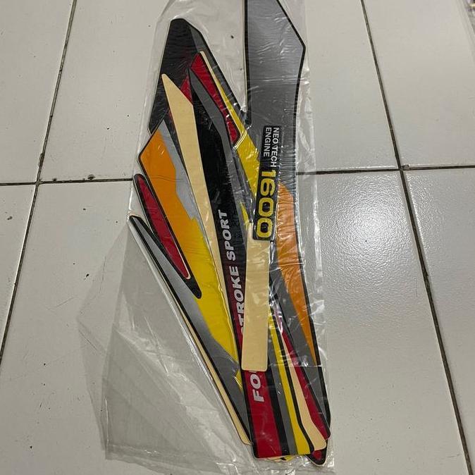 DI130 >> STIKER STRIPING HONDA GL PRO 1997 HITAM MERAH KUNING