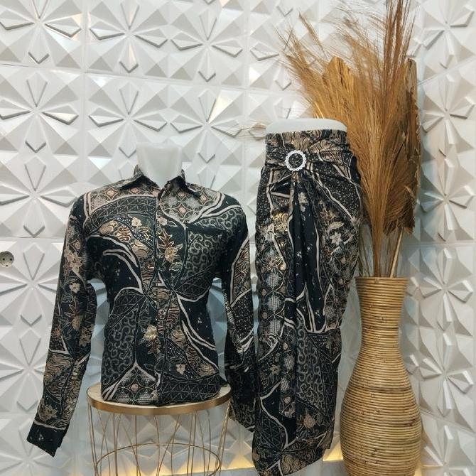 DI30 >> Set batik Couple / set batik coupleAs Moca/Batik set couple murah / Kemeja batik lengan Panj