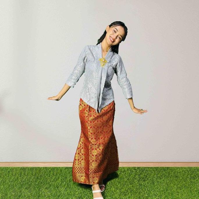 DF93 - Lunar Mermaid Skirt - Rok Wanita Songket - Rok Duyung Songket Premium - Rok Wanita Korean Sty