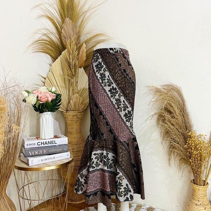 DF23 - ROK DUYUNG BATIK PLISKET / ROK DUYUNG PLISKET BATIK / ROK DUYUNG BAWAHAN KEBAYA KONDANGAN WAN