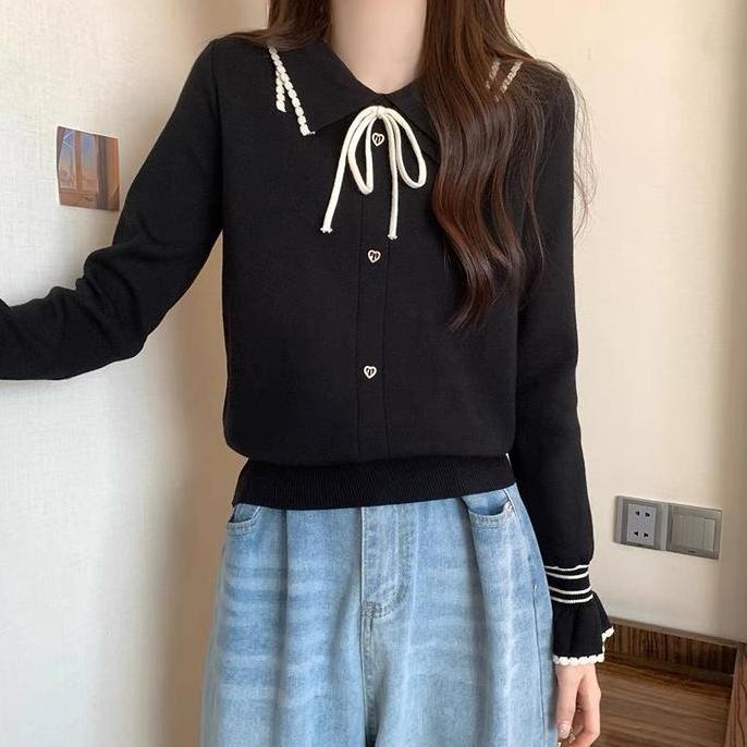 DY62 - Irene Knit Collar Doll Top Atasan Wanita 5376