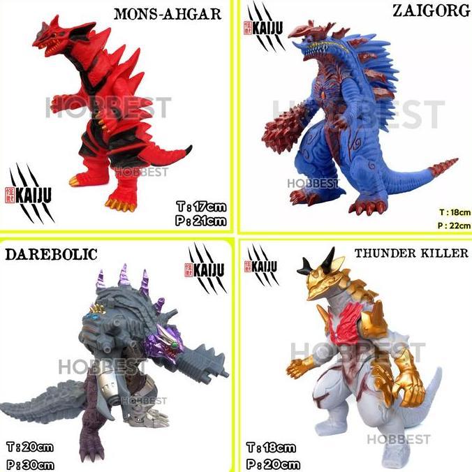 Action Figure GODZILLA & KAIJU - Miniatur Pajangan Mainan Monster Ultraman Dinosaurus Karet Toy