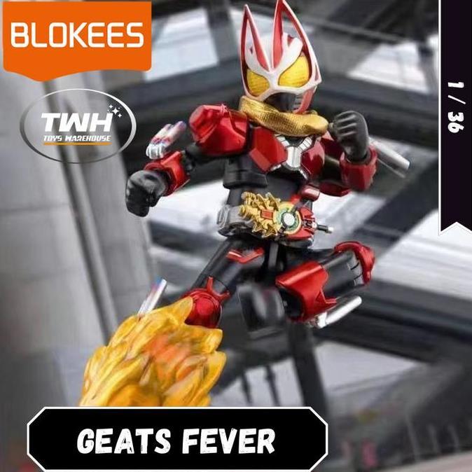 [BLOKEES ID X TWH] MAINAN FIGUR BLOKEES KAMEN RIDER VERSION 1 GEATS DECADE FEVER BUFFA GOTCHARD TYCO