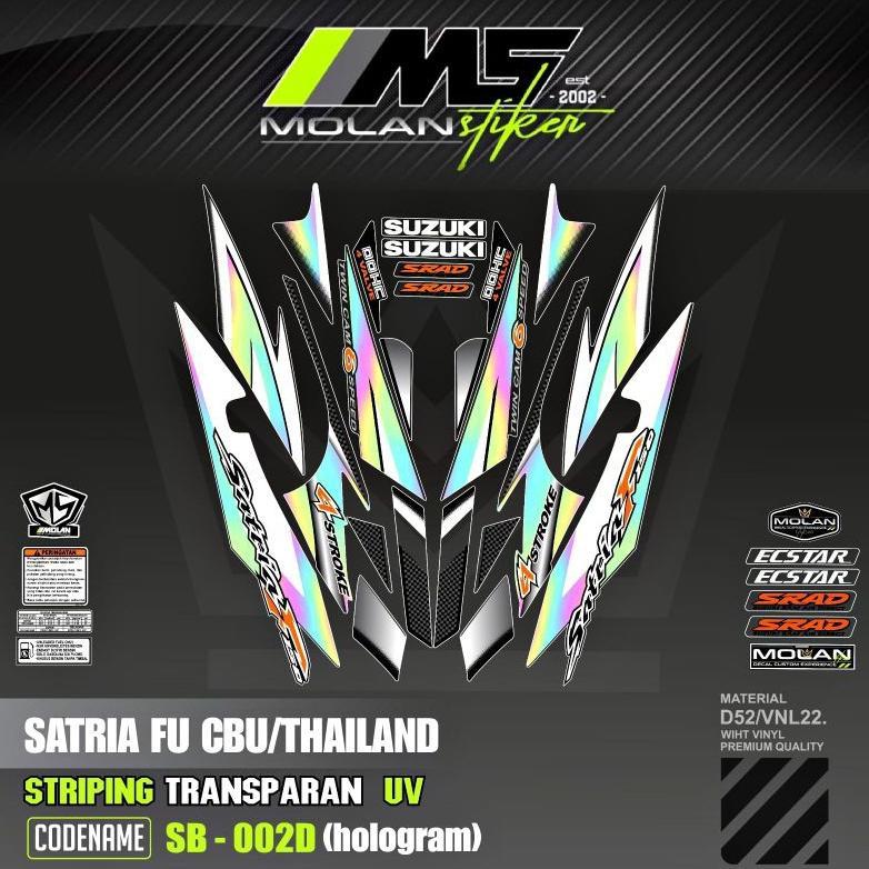 Decal Sticker Striping Variasi Transparan Uv Satria Fu Cbu Thailand 2005/2006 Suzuki Satria Fu 150 T