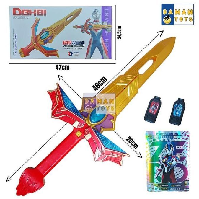 Mainan Ultraman Decker Dx Ultra Dual Sword Pedang Pedangan Ultramen