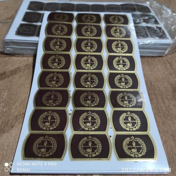 STICKER KEPALA GESPER SEKOLAH / LOGO IKAT PINGGANG SEKOLAH ( PER 2 LUSIN )