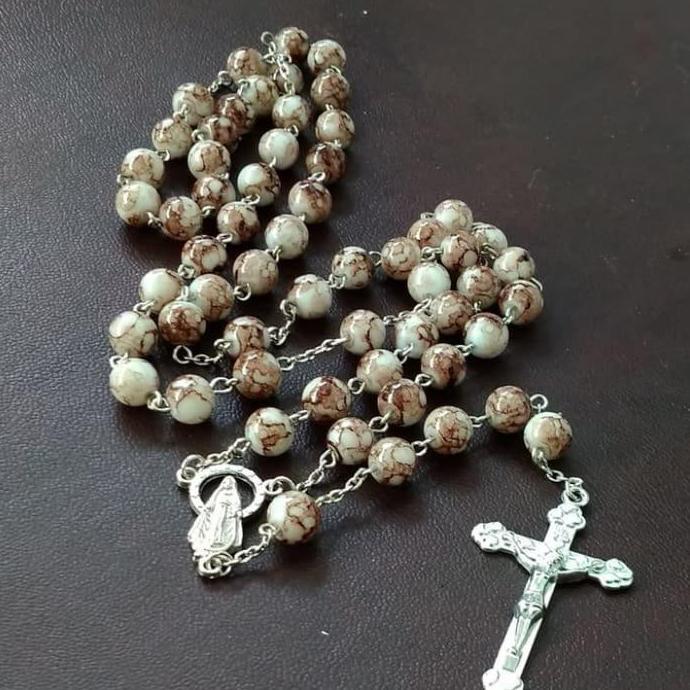 Kalung Rosario Batu Alam Pacitan rxbp8 warna merah