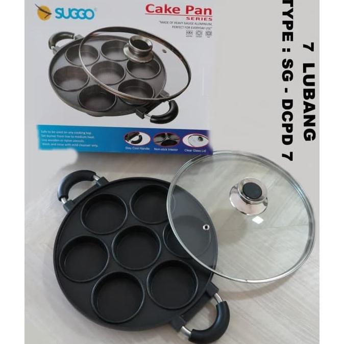 Argipratamashop - Suggo Cake Pan 7/8 Lubang - Cetakan Kue Datar Anti Lengket