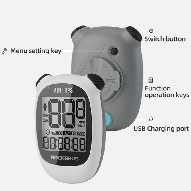 Rockbros Mini GPS Sepeda Speedometer Computer sepeda Bicycle Computer [terbaik]