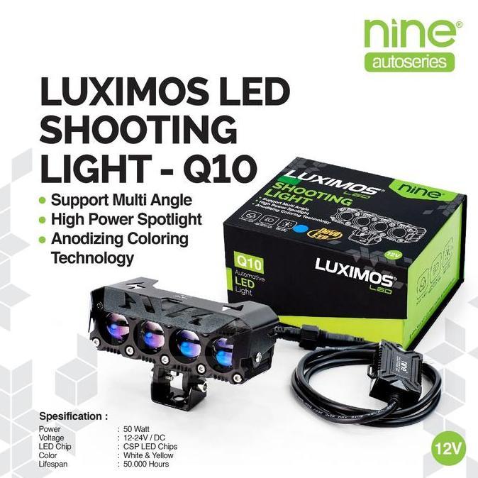 CIONALL_SHOP - LUXIMOS LAMPU TEMBAK 4 MATA 5W MINI LASER WATERPROOF MOTOR MOBIL UNIVERSAL Q1