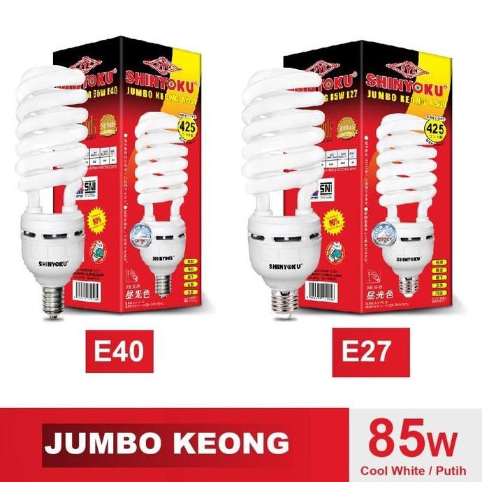 Termurah Lampu Shinyoku 85 Watt E40 / Lampu Jumbo Keong Shinyoku 85W / Lampu Bohlam 85 Watt / Lampu 