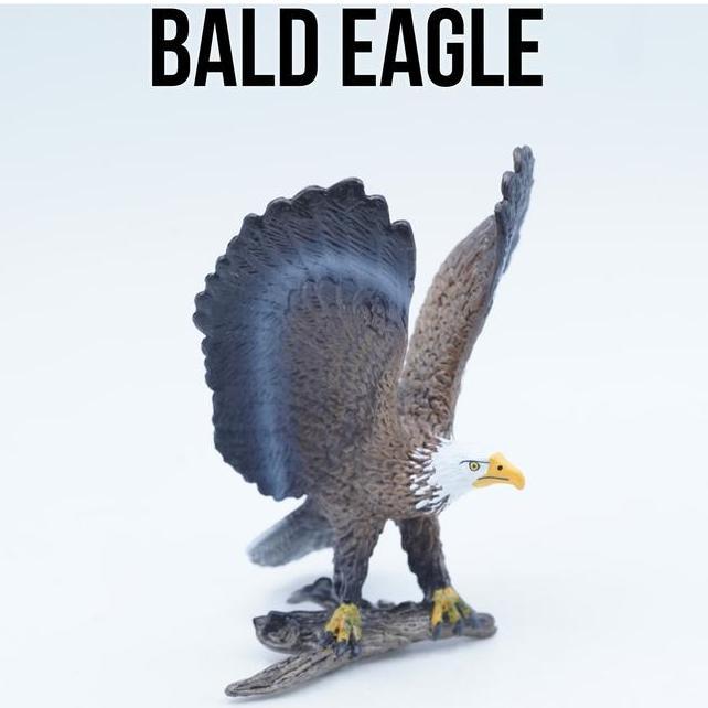 K Bald Eagle Elang Botak Rajawali Mainan Fure Miniature Animal Furine Pajangan Action Fure Pvc Toys 