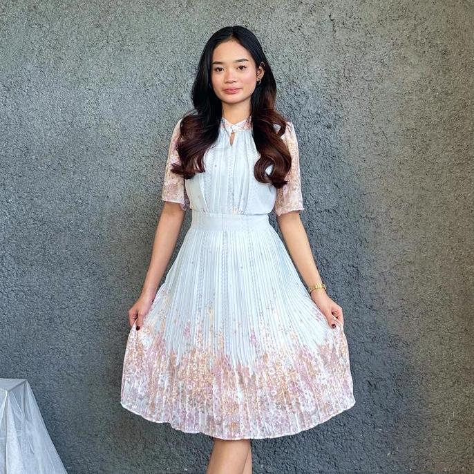 Cikistore - Zoey Dress Wanita Korea Style | Midi Dress Casual Ceruty Premium