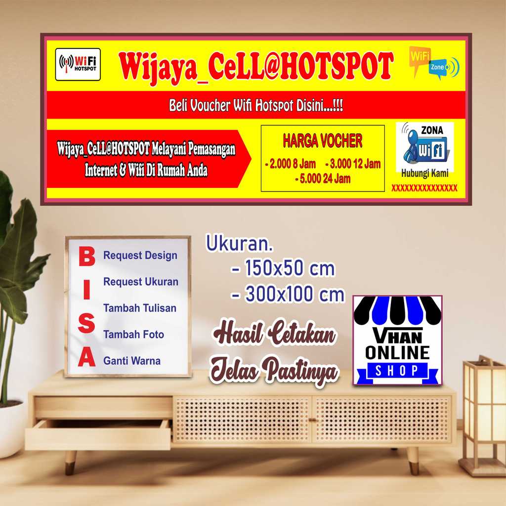 Cetak Spanduk Banner Usaha Hotspot Wifi Bisa Ubah Keren