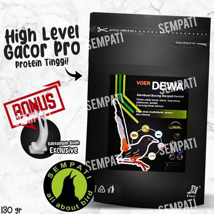 SEMPATI Voer Dewa Pur Kasar 130gr Pakan Harian Lomba Burung Kacer Murai Pentet Jalak Suren Anis Mera