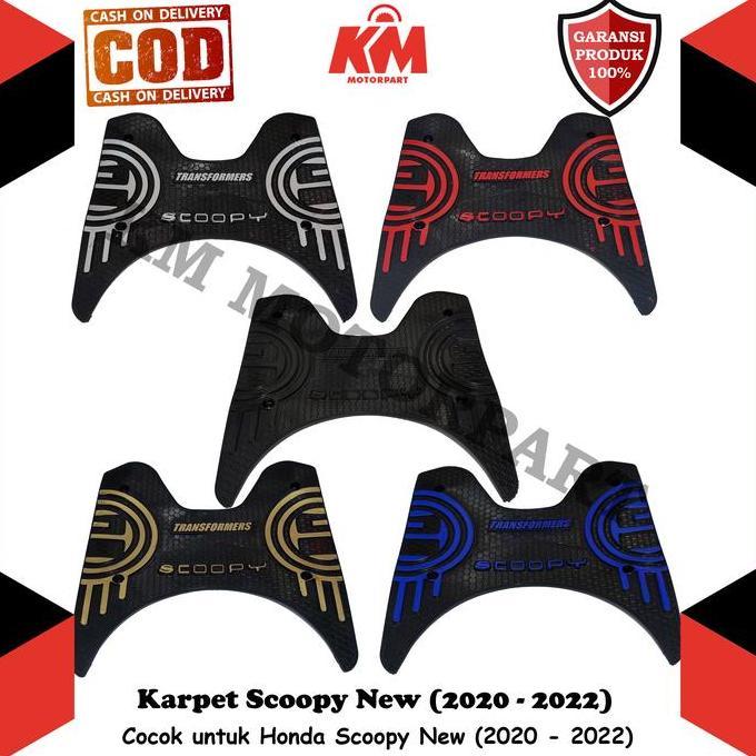 DR164 - Karpet Scoopy 2020 2021 2022 New Keset Pijakan Kaki Honda Bordes Bahan Karet Variasi