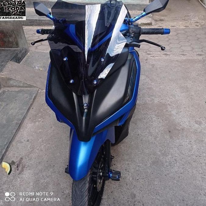 DF340 - tameng kedok Vario 125/150 LED 2018 2019 2020 visor kaca model vector