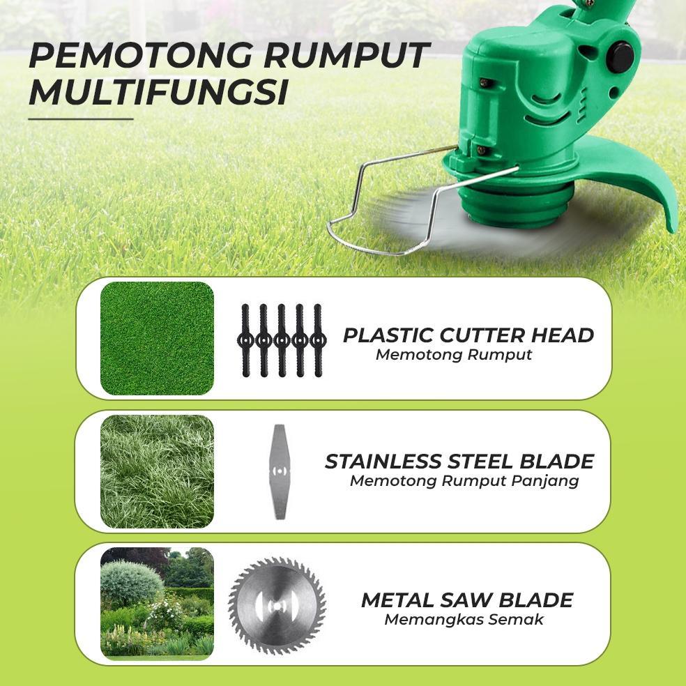 MESIN POTONG RUMPUT Portable, Mesin Potong Cordlles, Mesin Potong Rumput Serbaguna Baterai New