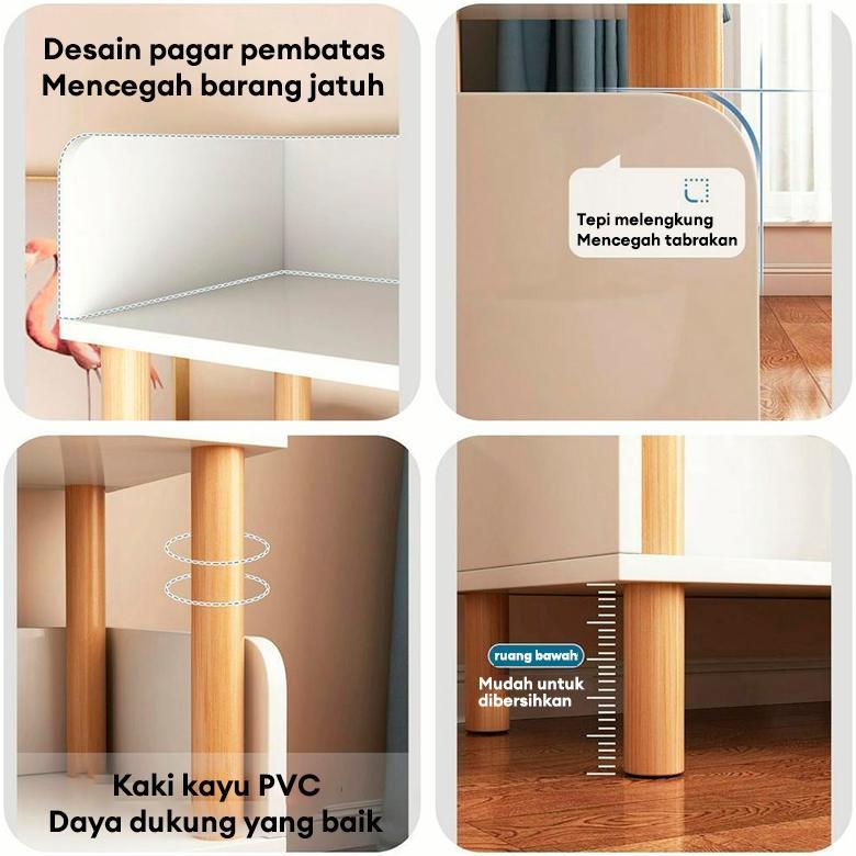 Pengiriman Dari Surabaya---Rak Buku Minimalis 6 Tingkat Rak Makanan Ringan Lemari Buku Kayu Rak Buku