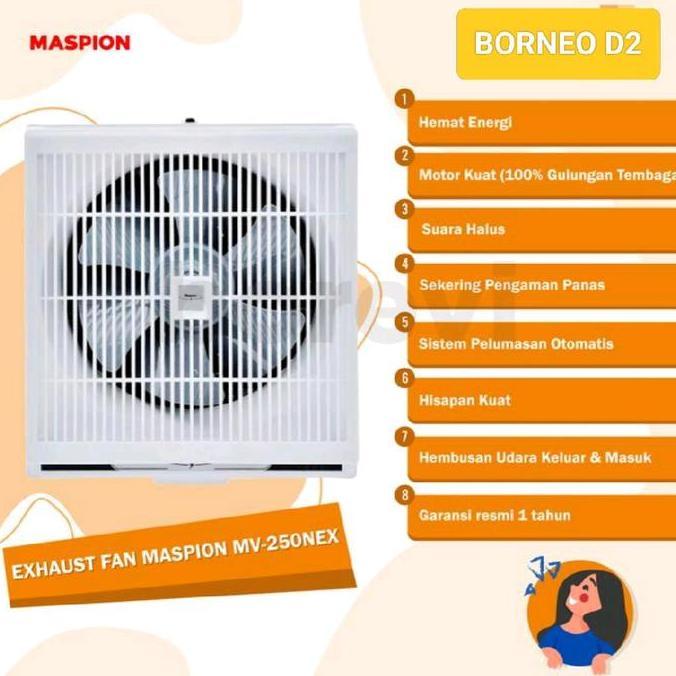 DF303 - Exhaust Fan Maspion Dinding 10 inch In Out