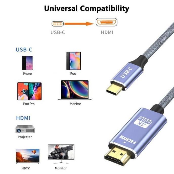 DV357 >> kabel micro usb type c iphone to hdmi ke tv digital av lcd xiaomi oppo aarov
