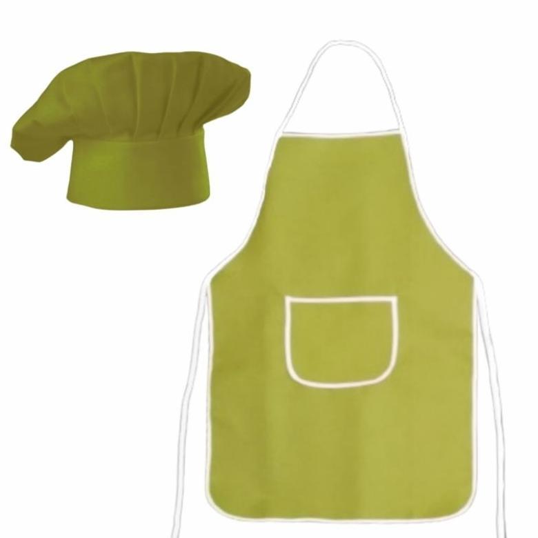 Bisa Cod Celemek Dan Topi Chef Dewasa / Chef Apron And Hat ||