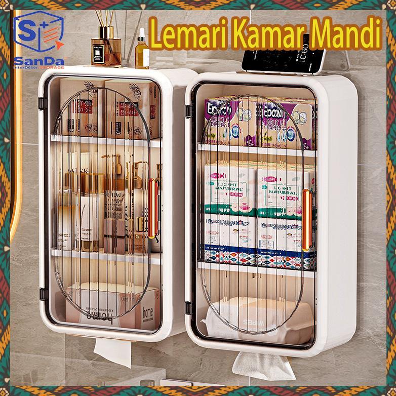 Lemari Kamar Mandi / Kotak tisu kotak / Lemari Plastik Kamar Mandi Dinding Aesthetic Kabinet Kamar M