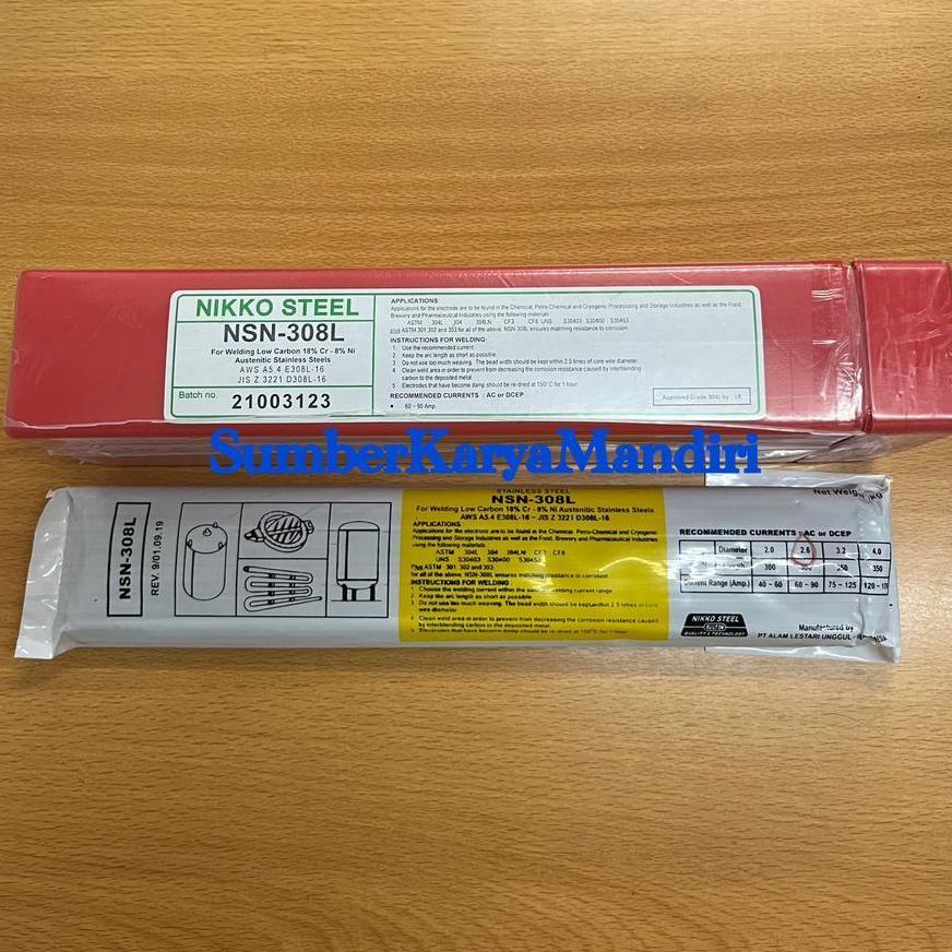 Kawat Las Stainless Steel Nikko Steel NSN-308L 2,6MM (1kg)