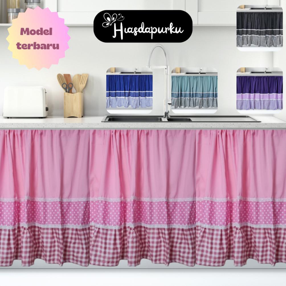 Gorden Kolong Dapur / Tirai Kolong Dapur Retro Series