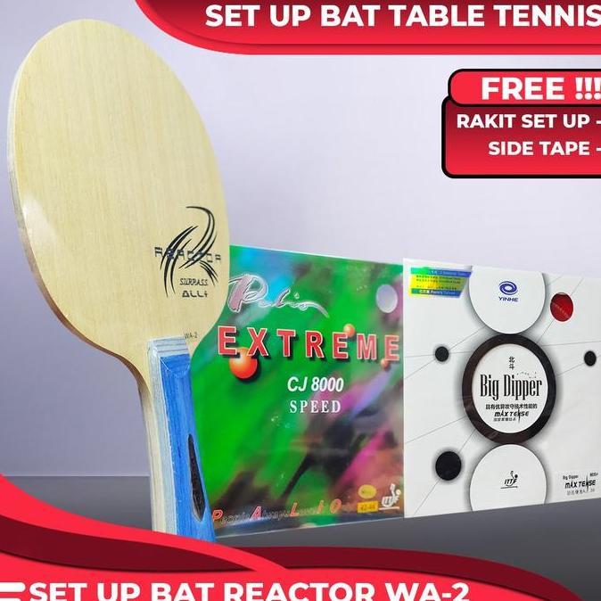 Setup Tenis Meja Reactor WA-2 Palio CJ8000 Speed Yinhe Big Dipper