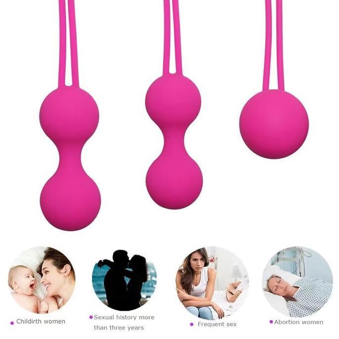 Premium Silicone Kegel Ball With Metal Balls Inside / Bola Senam Kegel