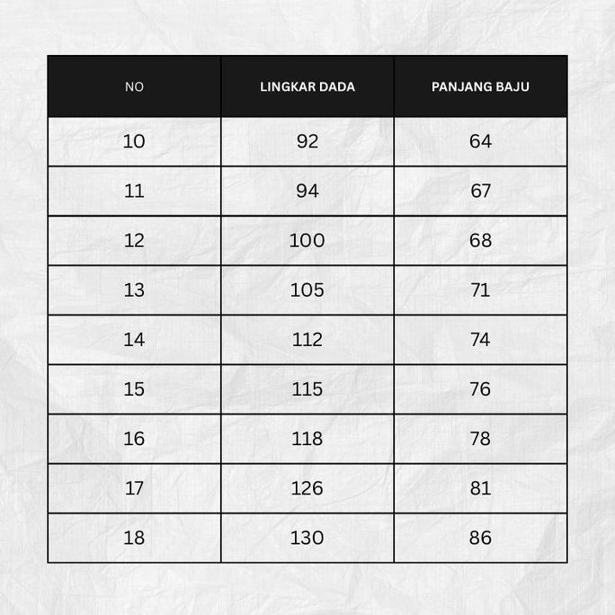 M260 - Kemeja Seragam Pendek SMA (Ukuran 10-18)