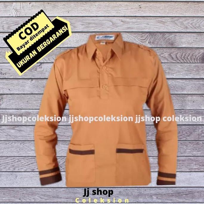 SERAGAM SEKOLAH PRAMUKA SIAGA LENGAN PANJANG , BAJU PRAMUKA SIAGA