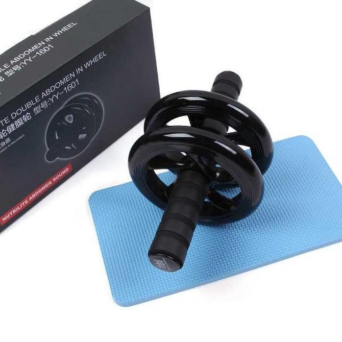 AB WHEEL ROLLER FITNESS / AB DOUBLE WHEEL/ ALAT SIT UP / ALAT GYM