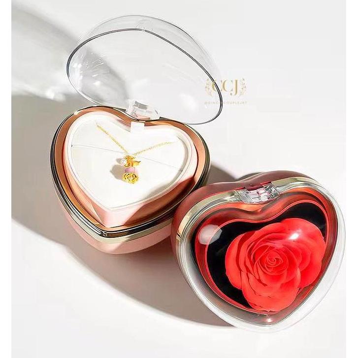 CINTA PROMISE BOX - HIDDEN JEWELRY / BOX CINCIN NIKAH LAMARAN TEMPAT KOTAK BUNGA MAWAR DIPUTAR HADIA