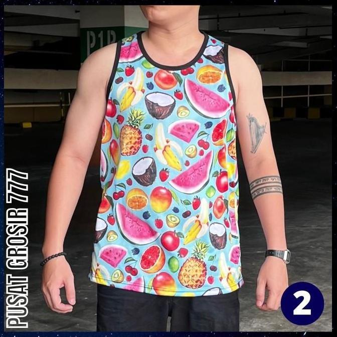 DS323 >> Kaos Kutang Pria Wanita Sleeveless Baju Lekbong Santai Motif PSA 17