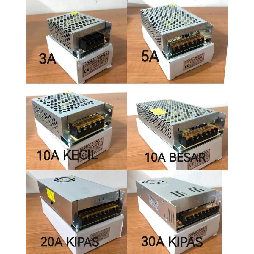 Terjangkau Power Supply 30A 12V Kipas / Trafo 30A 12V / Adaptor 30A 12V Kipas