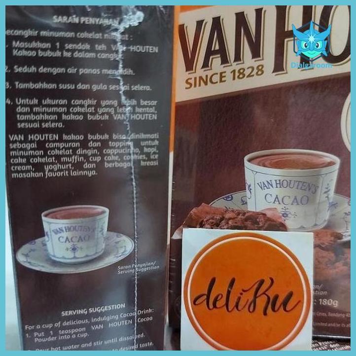 ( COKLAT ) VAN HOUTEN COCOA POWDER 180GR/ COKELAT BUBUK VAN HOUTEN 180GR BAHAN KUE  COKLAT BUBUK MAK