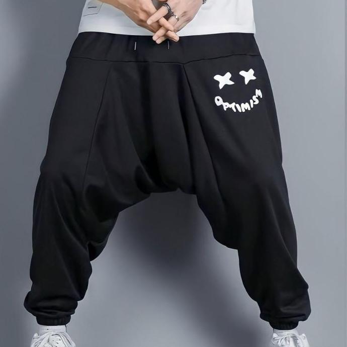 celana panjang harem pria etnik casual musim semi longgar