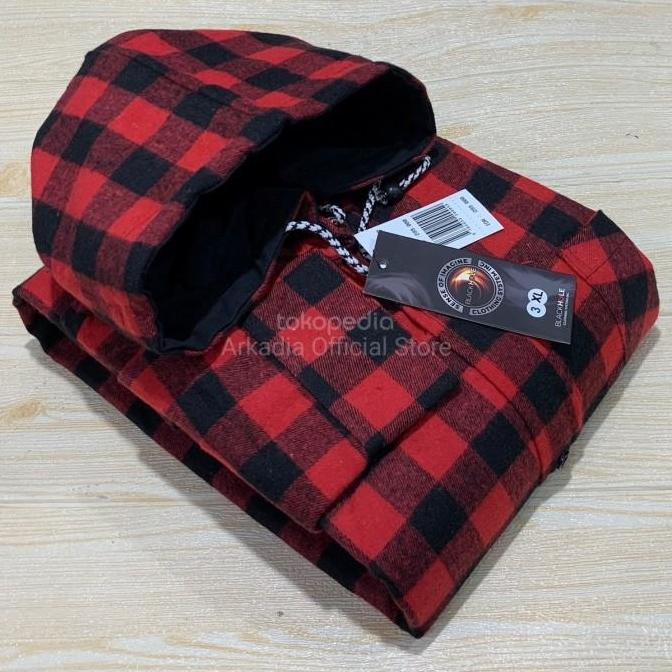 Kemeja Flanel Hoodie Jumbo Pria 2XL 3XL 4XL XXL XXXL XXXXL Big Size