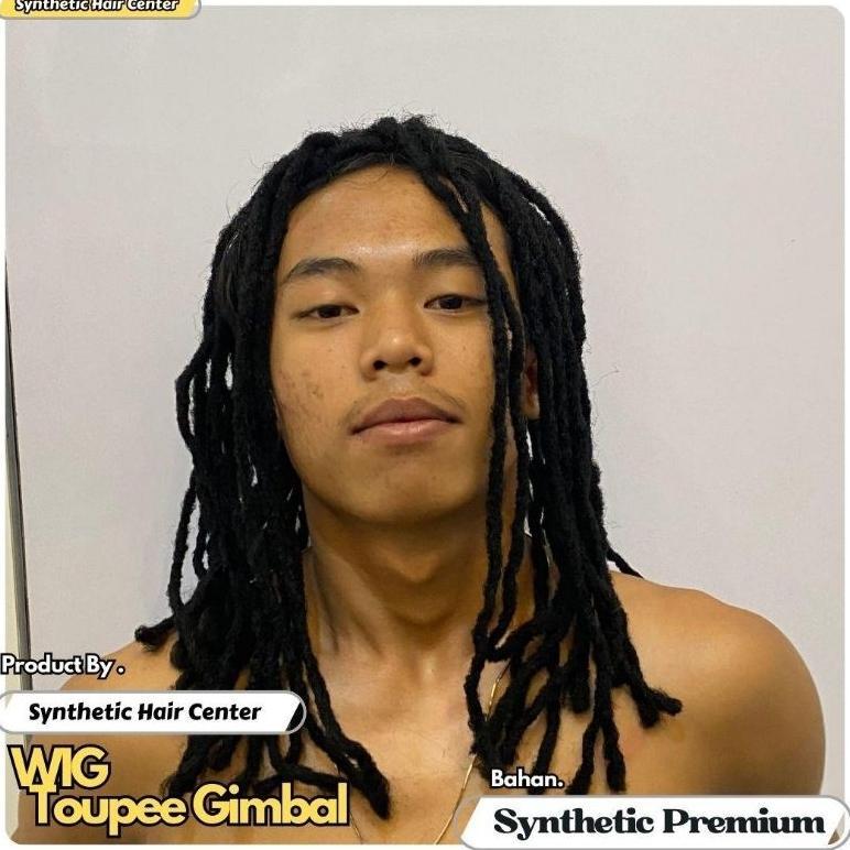 alunan_dita - wig toupee gimbal 4 klip panjang 4cm - rambut gimbal anti ribet