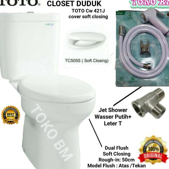 Promo CLOSET DUDUK TOTO CW 421 J/KLOSET TOTO CW 421J PUTIH COD