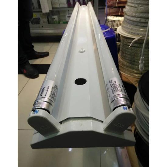 Kap Lampu V 2 x 36 120cm / Kap V Lampu TL 2x36 Watt Lokal Komplit Lampu Led Philips 2x16 Watt