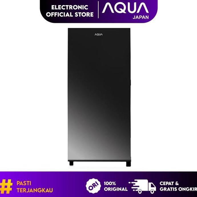 Kulkas Aqua Japan 1 Pintu Aqr-d205 Aqrd 205 165 Liter Black (MDS) | Lemari Es 1Pintu d205 Dark Silve