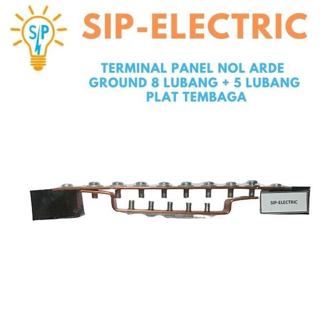 TERMINAL PANEL NOL ARDE GROUND 8 LUBANG + 5 LUBANG PLAT TEMBAGA