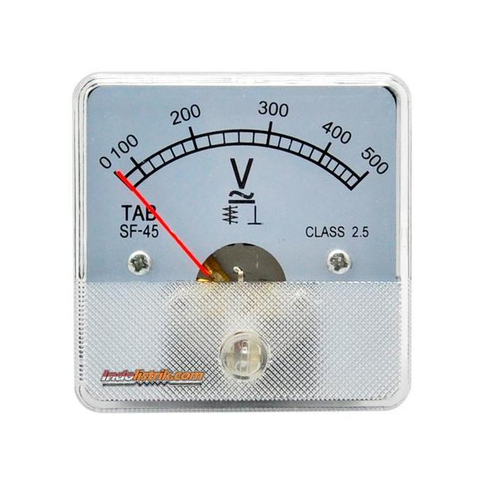 Volt Meter Analog AC / DC 500 V CR45 TAB