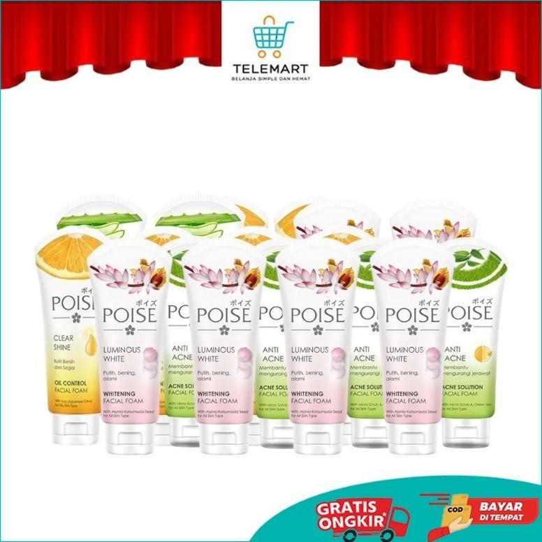 COMBO PAKET ISI 4 - 6 PCS POISE FACIAL FOAM 100gr SABUN PEMBERSIH WAJAH ALL VARIAN