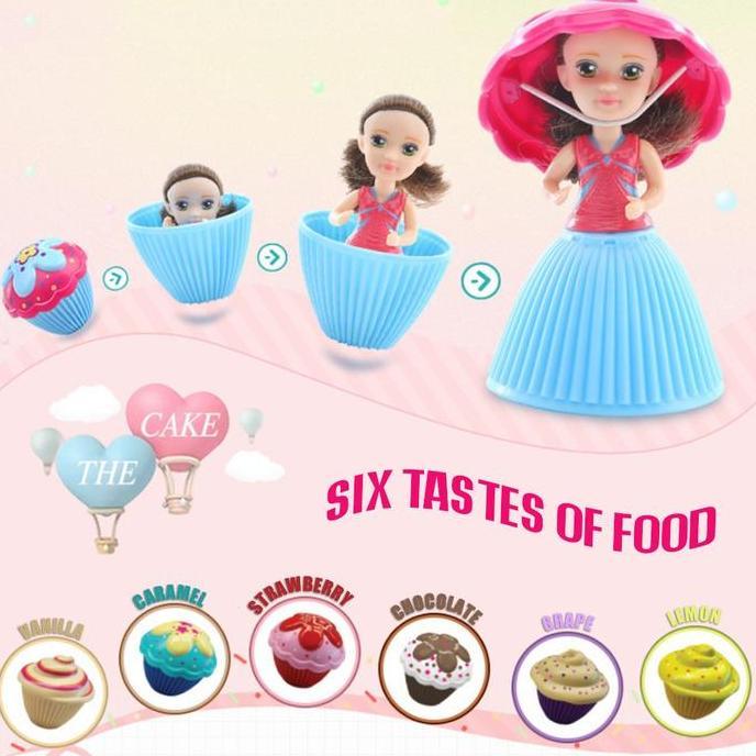Mini Cupcake Princess Surprise Doll Mainan Anak Perempuan Unik Berubah