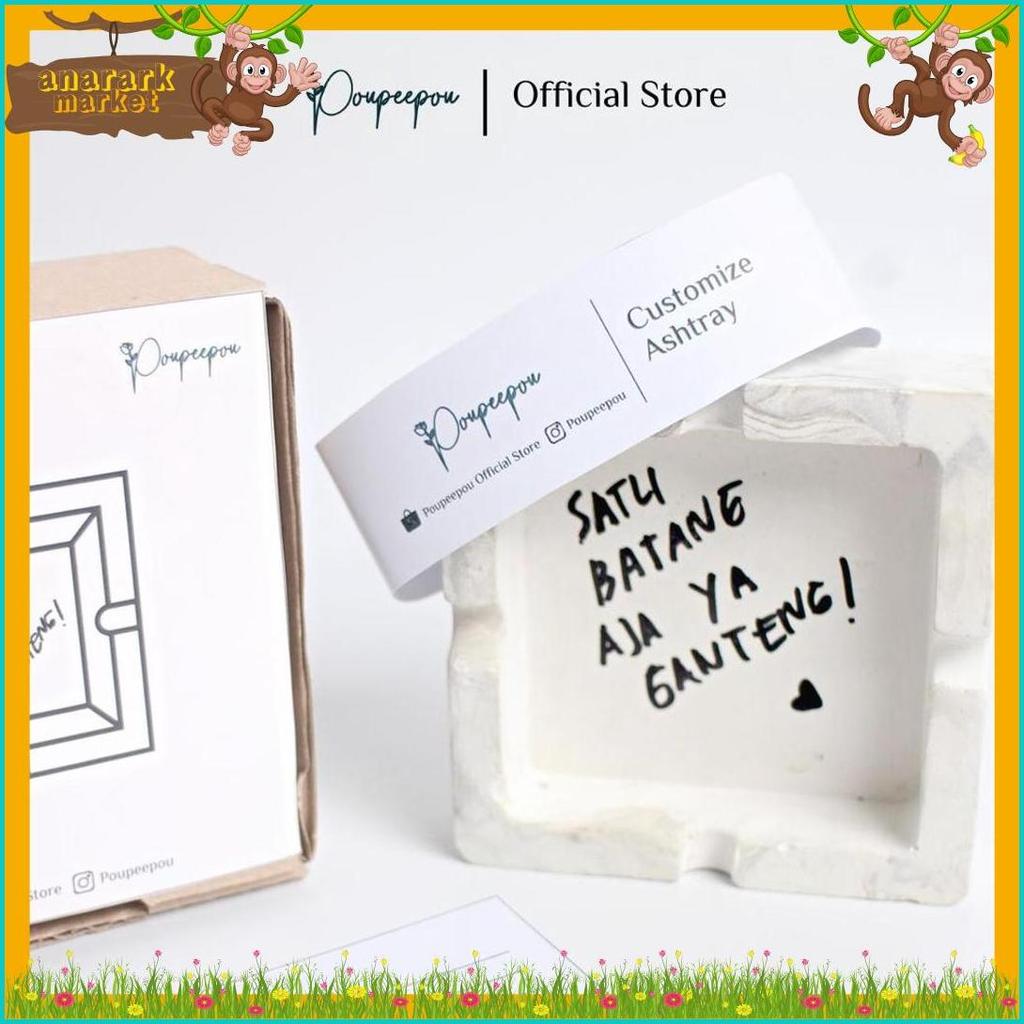 Cusss Serbu! Poupeepou - Asbak Rokok Custom Nama | Customized Ashtray | Asbak Kata Kata Aesthetic