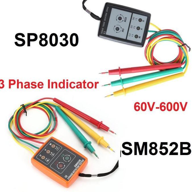 ALABASTER Indicator SP8030 SM852B digital 3 phase tester detector meter 20-400HZ